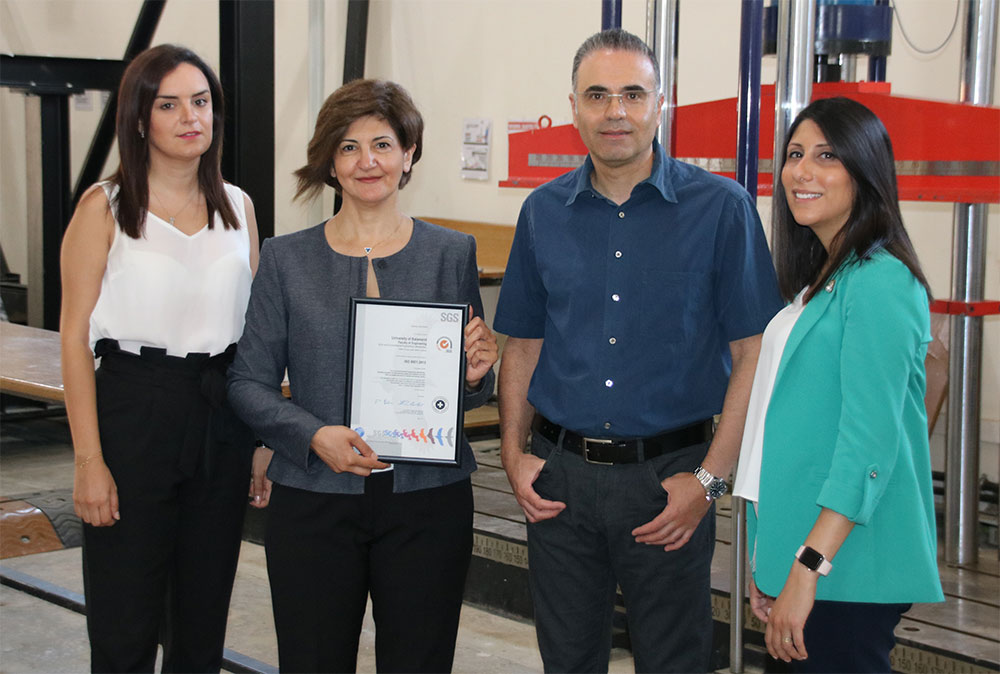 Civil and Environmental Engineering Labs Receive ISO 9001:2015 Certification