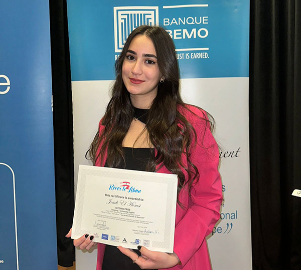 UOB Student Joudi el Homsi Wins Prize in “Dreaming Lebanon” Contest